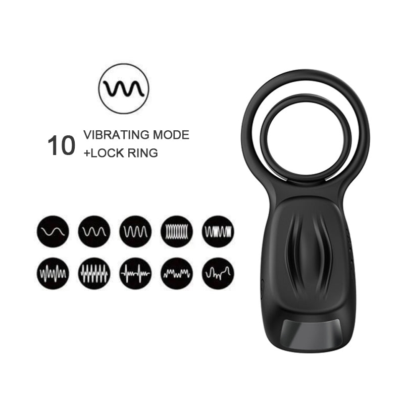 Black Vibrating Cock Ring