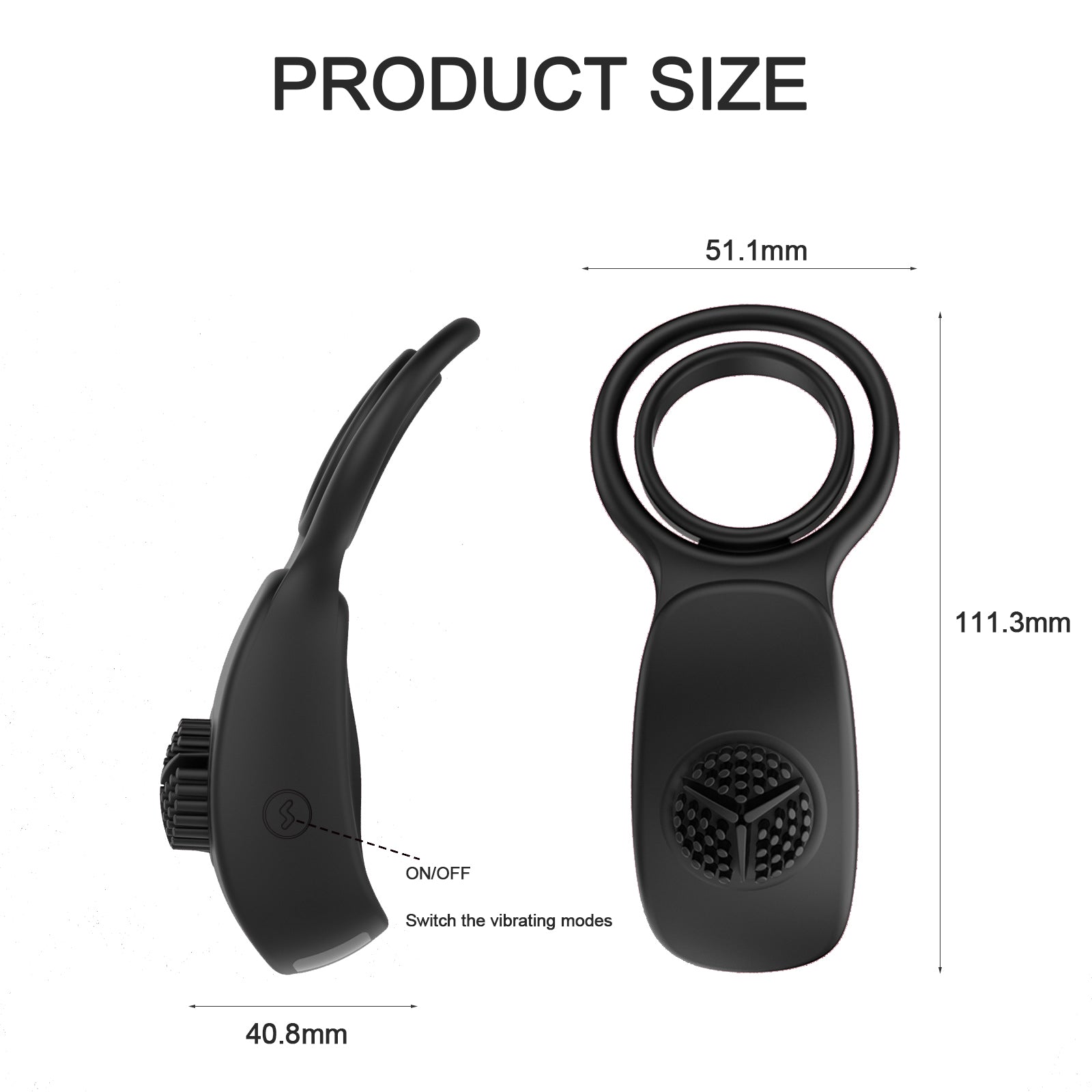 Black Vibrating Cock Ring