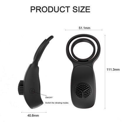 Black Vibrating Cock Ring